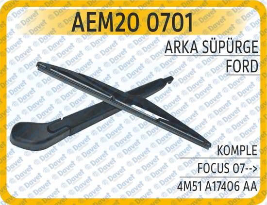 AEM 200701 Arka Silecek Supurgesi Komple Focus 07-